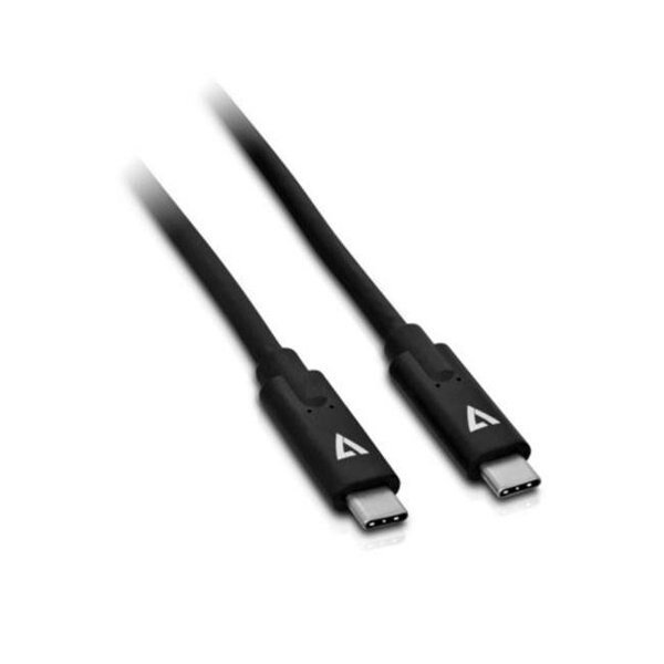 V7 Cables V7UCC-2M-BLK-1N 6.6 ft. USB-C to USB-C Cable; Black, V7-Cables, Mfr#: V7UCC-2M-BLK-1N
